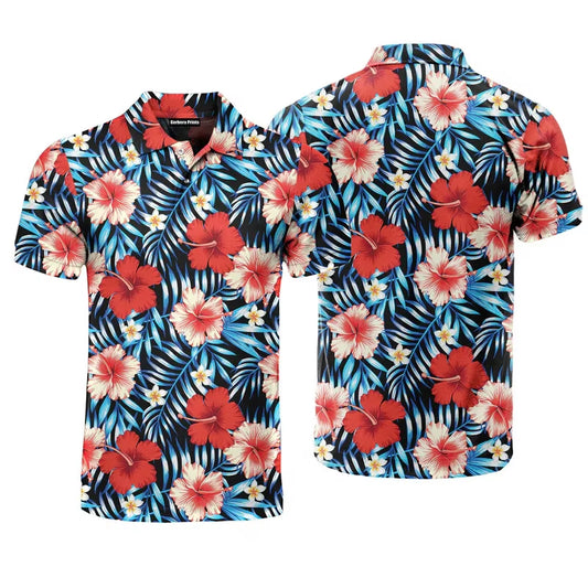 Floral Pattern Men's Golf Polo Shirt