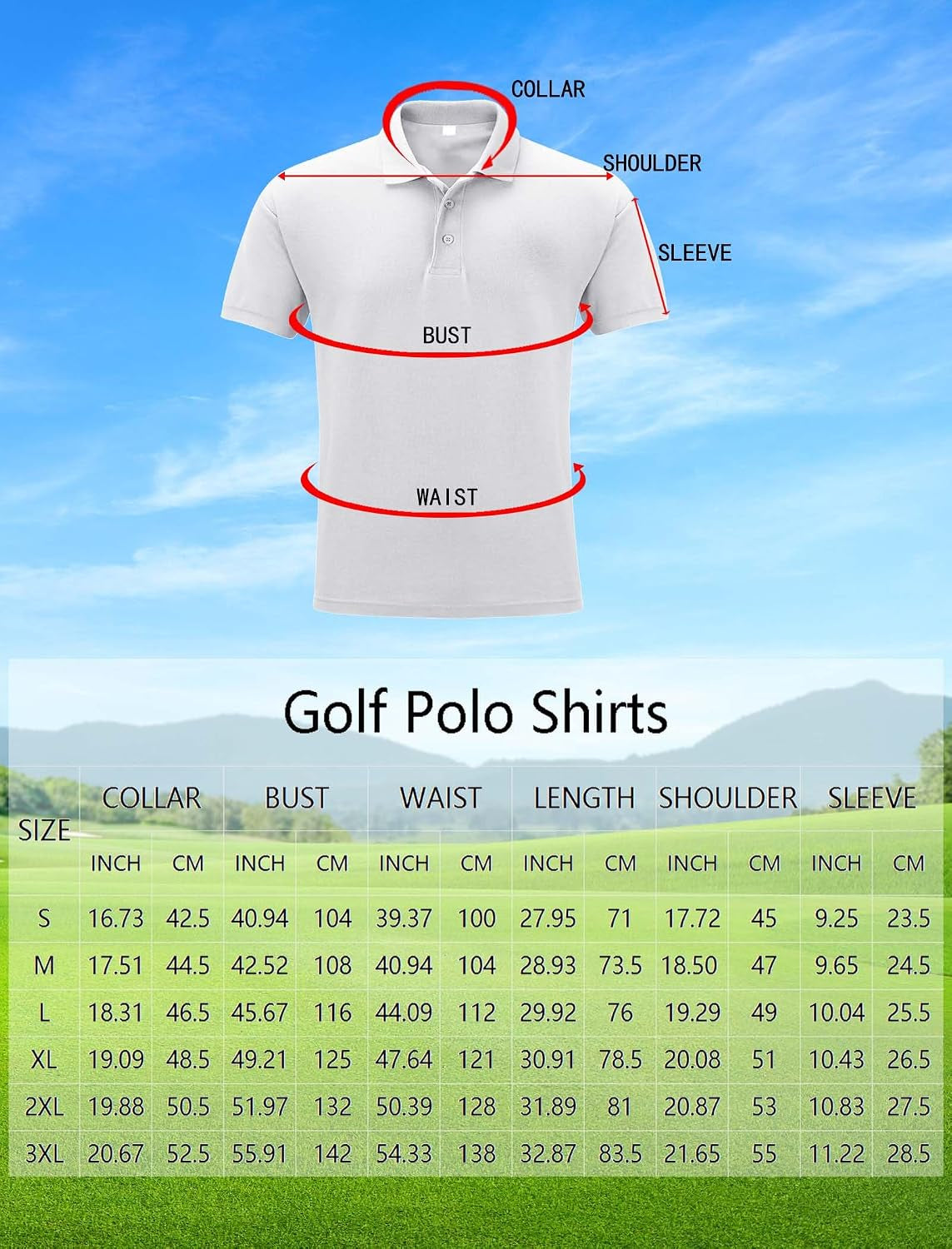 Golf Polo Shirt, Dry Fit.